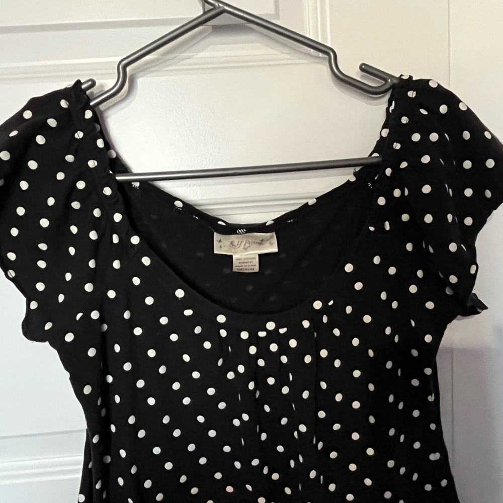 dotted baby doll shirt